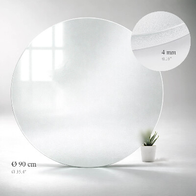 Blat de masă pentru bucătărie, rotund semitransparent