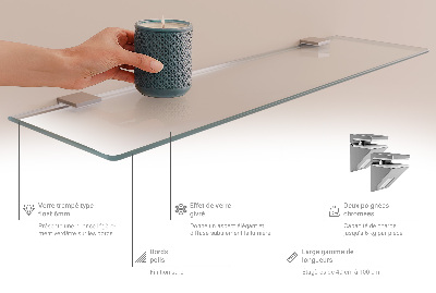 Raft baie perete semitransparentă