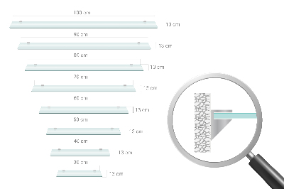 Raft baie perete semitransparentă