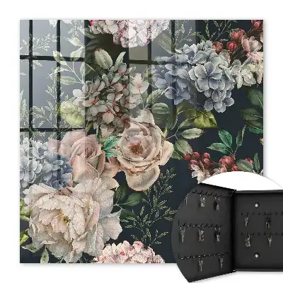 Model floral pe un fundal închis