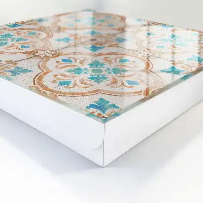 Model de țiglă turcoaz și portocaliu