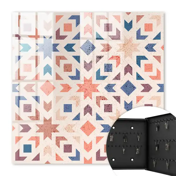 Model geometric în culori calde