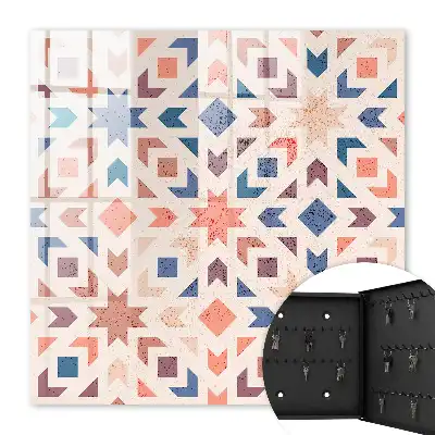Model geometric în culori calde