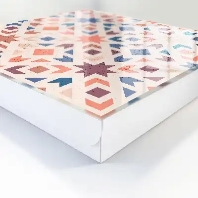 Model geometric în culori calde