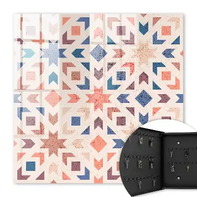 Model geometric în culori calde