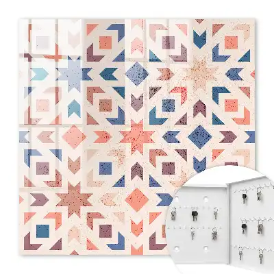 Model geometric în culori calde