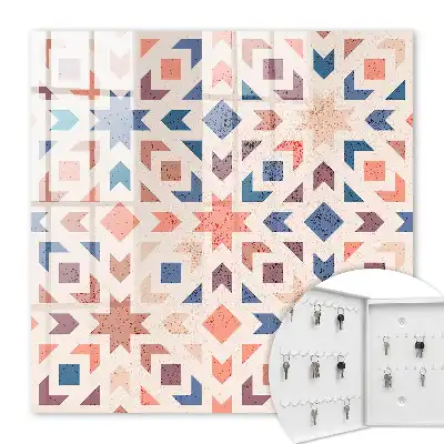 Model geometric în culori calde