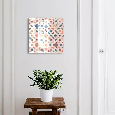 Model geometric în culori calde