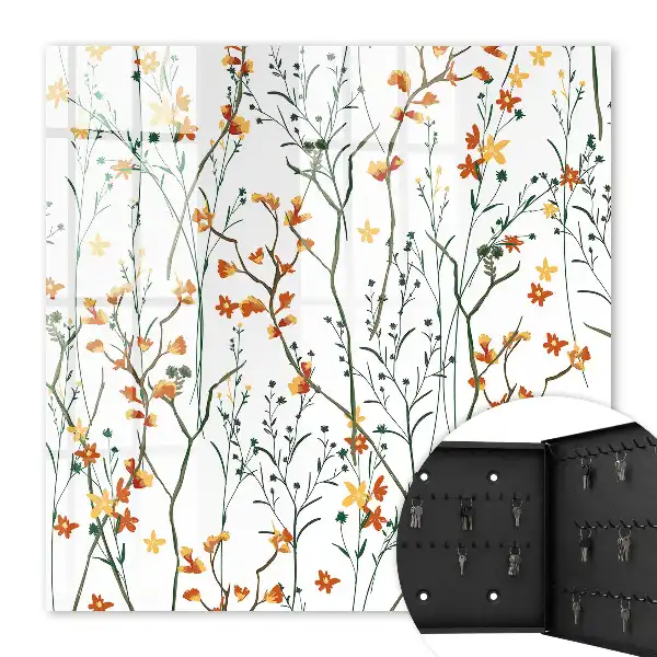 Model floral pe fundal alb