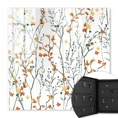 Model floral pe fundal alb