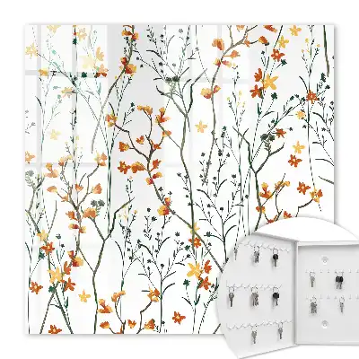 Model floral pe fundal alb