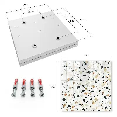 Model terrazzo în nuanțe naturale