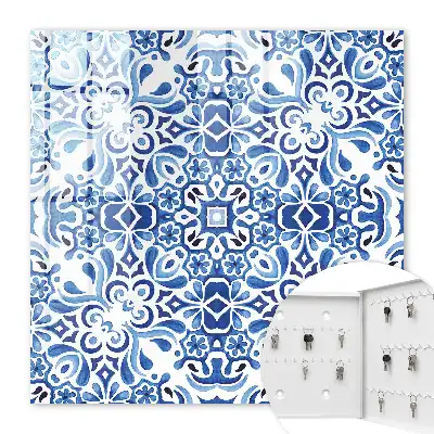 Ornamente cu faianță în nuanțe de albastru