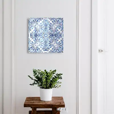 Ornamente cu faianță în nuanțe de albastru