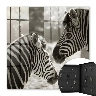 Zebre împreună în armonie alb-negru