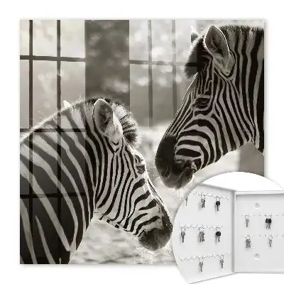 Zebre împreună în armonie alb-negru