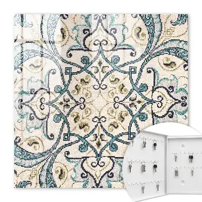 Ornament bej turcoaz