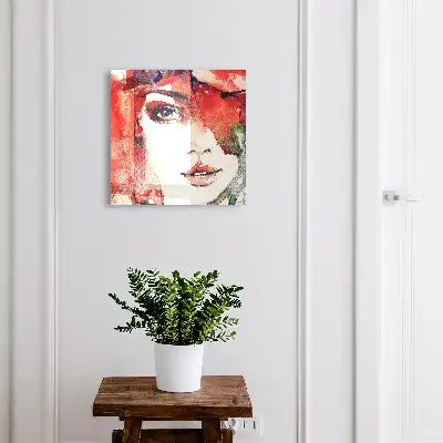 Portretul unei femei în culori abstracte