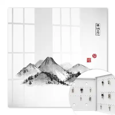 Munți japonezi cu accente roșii
