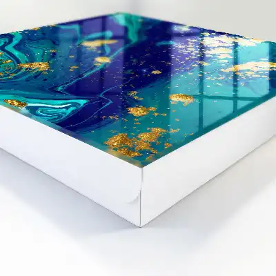 Abstracție colorată în turcoaz și albastru marin