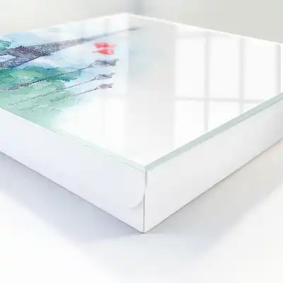 Peisaj parizian cu fundal albastru