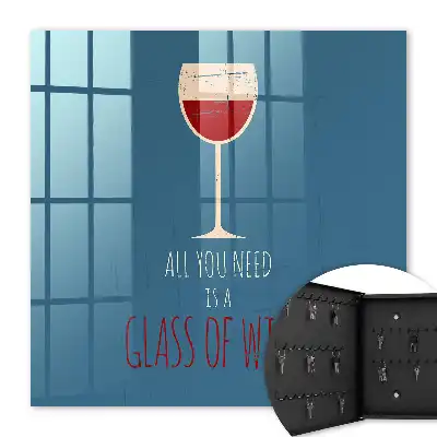 Pahar de vin cu inscripție inspirațională