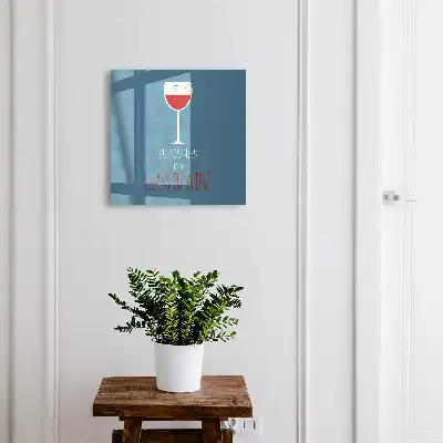 Pahar de vin cu inscripție inspirațională