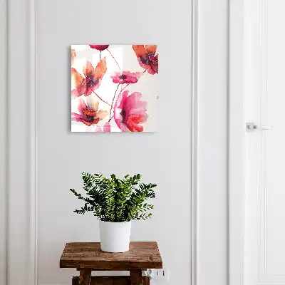 Flori în acuarelă, culoare delicată