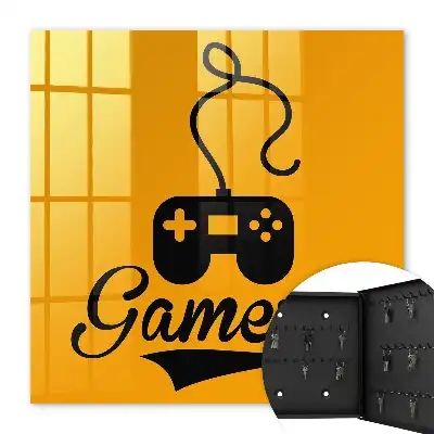 Gamer pad și inscripție portocalie