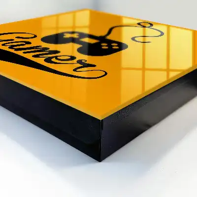 Gamer pad și inscripție portocalie
