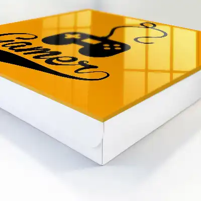 Gamer pad și inscripție portocalie