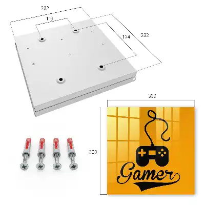 Gamer pad și inscripție portocalie