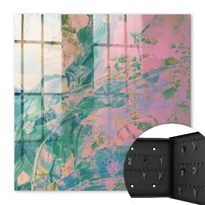 Abstracție vegetală în culori pastelate
