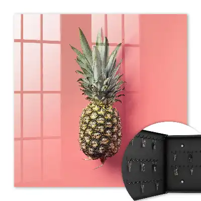 Ananas exotic cu fundal roz