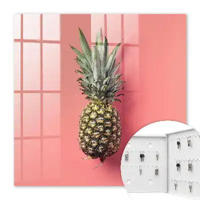 Ananas exotic cu fundal roz