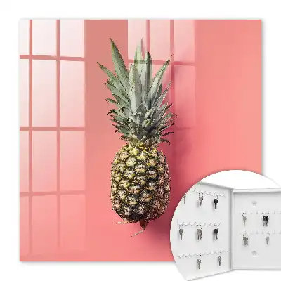 Ananas exotic cu fundal roz