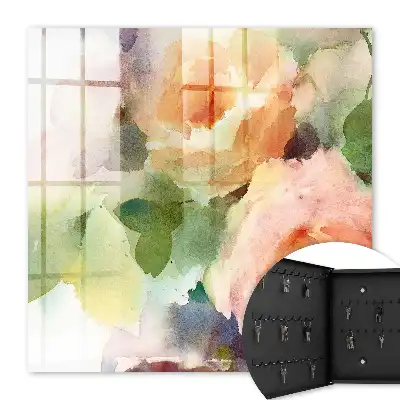 Motiv floral în culori pastelate