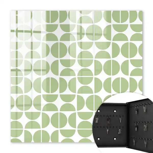 Geometrie verde pe fundal alb
