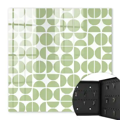 Geometrie verde pe fundal alb