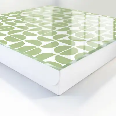 Geometrie verde pe fundal alb
