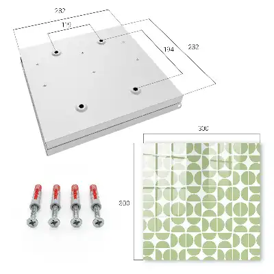 Geometrie verde pe fundal alb