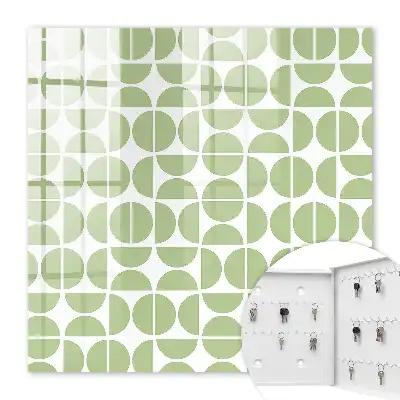 Geometrie verde pe fundal alb