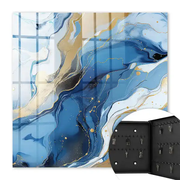 Abstracție colorată vârtej albastru și galben