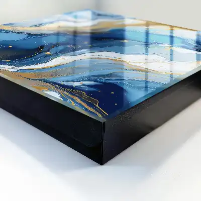 Abstracție colorată vârtej albastru și galben