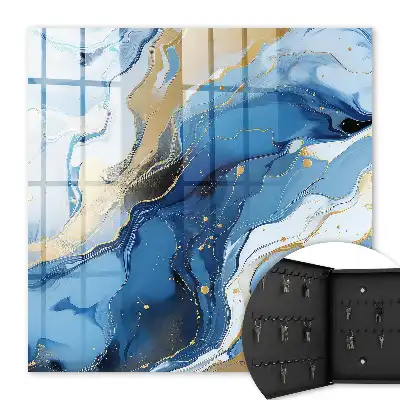 Abstracție colorată vârtej albastru și galben