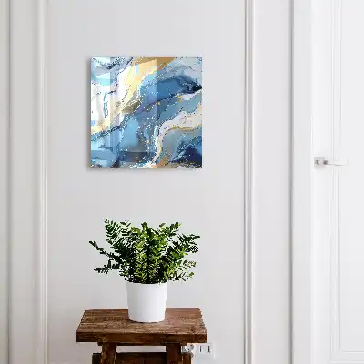 Abstracție colorată vârtej albastru și galben