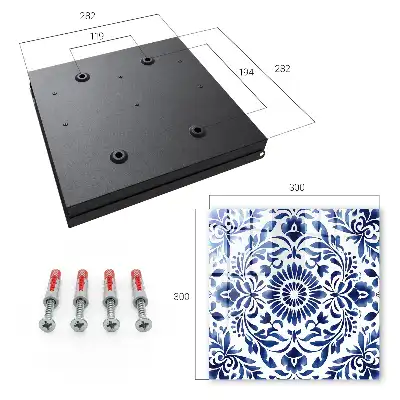 Ornament floral pe fundal alb