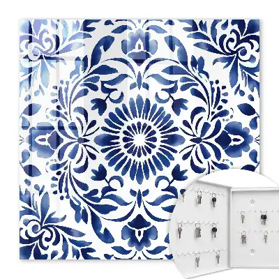 Ornament floral pe fundal alb