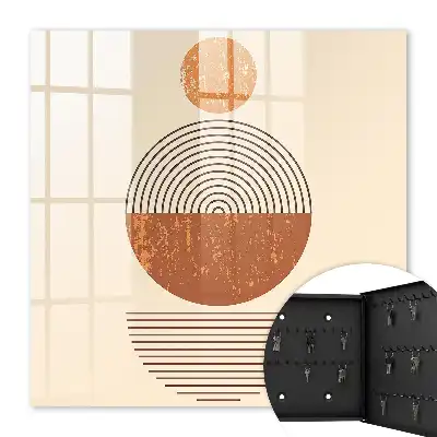 Geometrie retro cu fundal bej