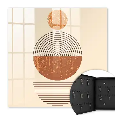 Geometrie retro cu fundal bej
